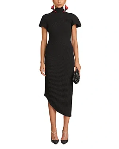 Cult Gaia Chrysta Knit Dress In Black