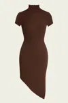 Cult Gaia Chrysta Knit Midi Dress In Java In Brown
