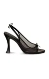 Cult Gaia Cici Mesh Slingback Pumps In Black