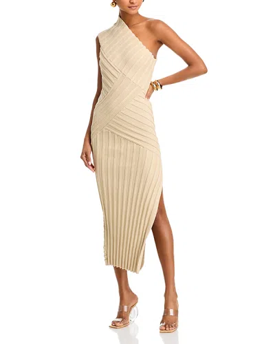 Cult Gaia Cielo One Shoulder Knit Dress In Beach