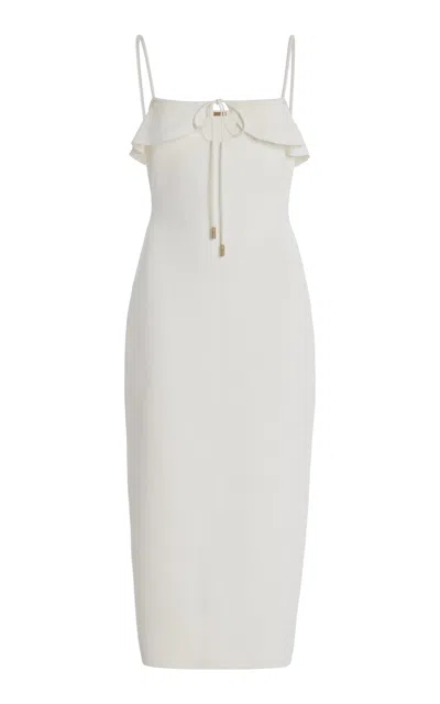 Cult Gaia Ciera Knit Midi Dress In Off White