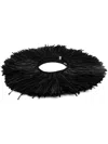 Cult Gaia Circular Straw Fascinator In Black