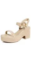 Cult Gaia Clara Platform Sandals Natural In Natural
