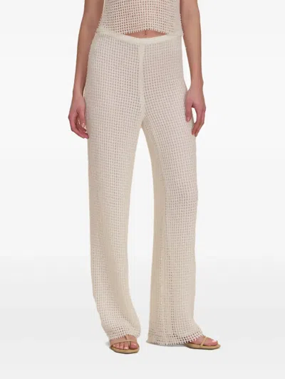 Cult Gaia Sudi Knit Trousers In Beige