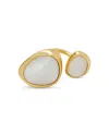 Cult Gaia Cleo Mother Of Pearl Open Ring In Gold