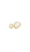 Cult Gaia Cleo Mother Of Pearl Open Ring In Gold