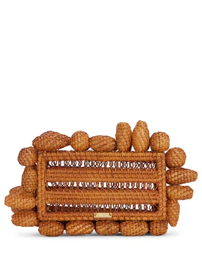 Cult Gaia Akira Clutch Bag In Marrone