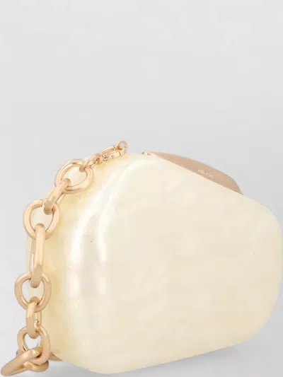 Cult Gaia Shell Clutch Bag With Chain Strap In Pattern