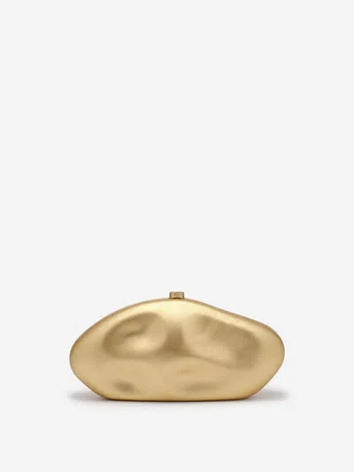 Cult Gaia Clutch Boiler Bag In Gold