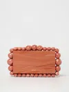 Cult Gaia Eos Beaded Acrylic Clutch Bag In Coral