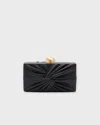 Cult Gaia Clutch Lisse In Black