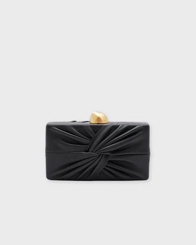 Cult Gaia Clutch Lisse In Black
