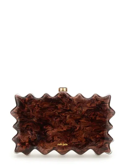 Cult Gaia Clutch Paloma In Brown