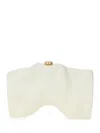 Cult Gaia Scrunch Acrylic Clutch Bag In Ivory
