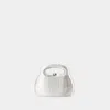 Cult Gaia Mimi Top Handle Clutch In Silver