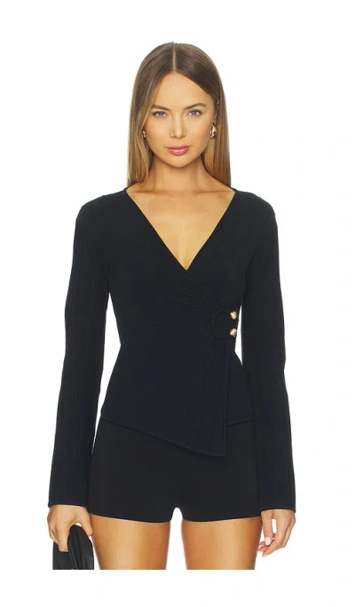 Cult Gaia Collette Top In Black