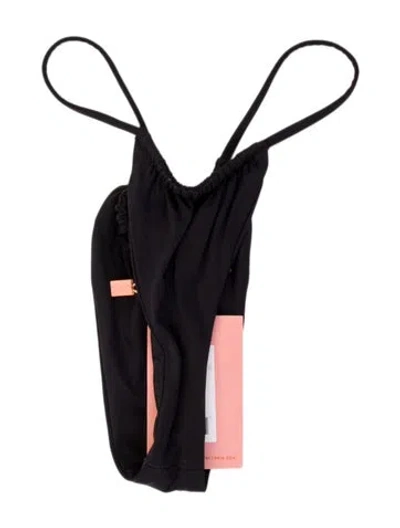 Pre-owned Cult Gaia Colorblock Pattern Ruffle Embellishment Bottoms In Black