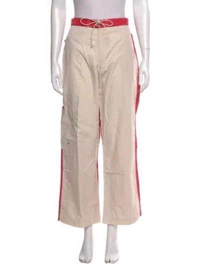 Pre-owned Cult Gaia Colorblock Pattern Wide Leg Pants W/ Tags In Neutral