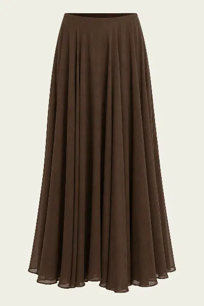 Cult Gaia Cosmea Maxi Skirt In Luwak In Brown