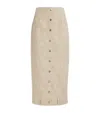Cult Gaia Cotton-linen Lua Inverted Midi Skirt In Beige