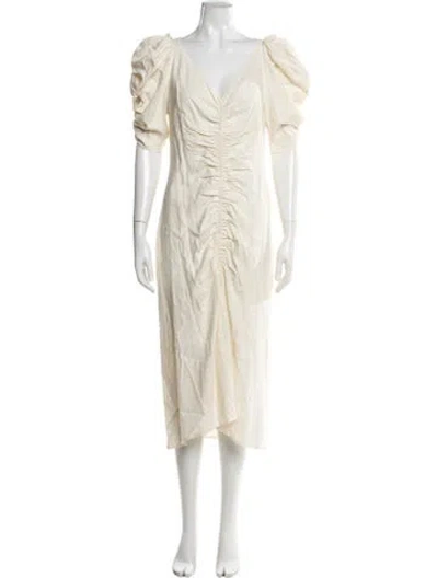 Pre-owned Cult Gaia Cowl Neck Long Dress In Neutral
