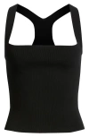 Cult Gaia Crawford Rib Tank In Black