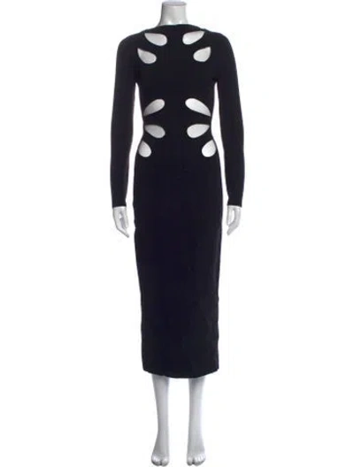 Pre-owned Cult Gaia Crew Neck Long Dress W/ Tags In Black
