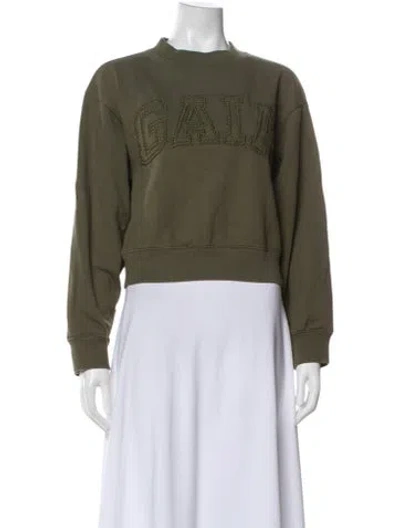 Pre-owned Cult Gaia Crew Neck Long Sleeve Sweatshirt In Green