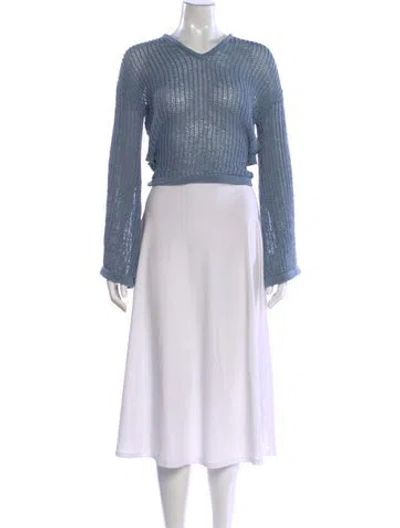 Pre-owned Cult Gaia Crew Neck Sweater In Blue