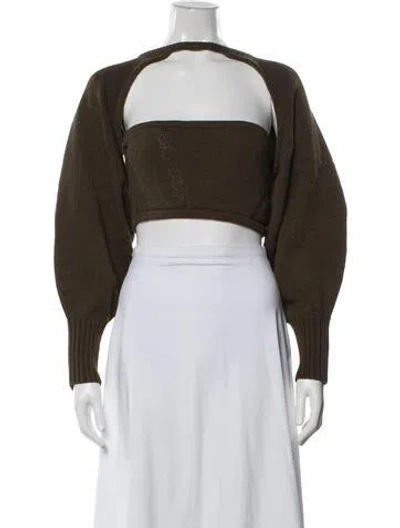 Pre-owned Cult Gaia Crew Neck Sweater In Green