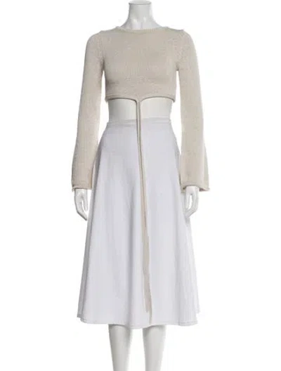 Pre-owned Cult Gaia Crew Neck Sweater In Neutral