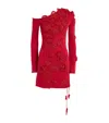 Cult Gaia Kaela Appliquéd Lyocell-blend Mini Dress In Red