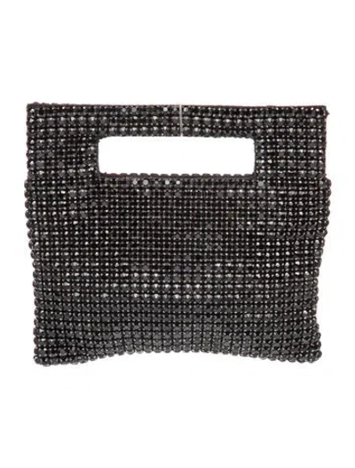 Pre-owned Cult Gaia Crystal Clutch In Black