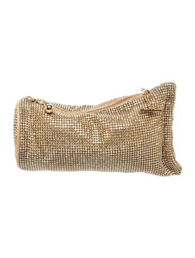 Pre-owned Cult Gaia Crystal Clutch In Neutral