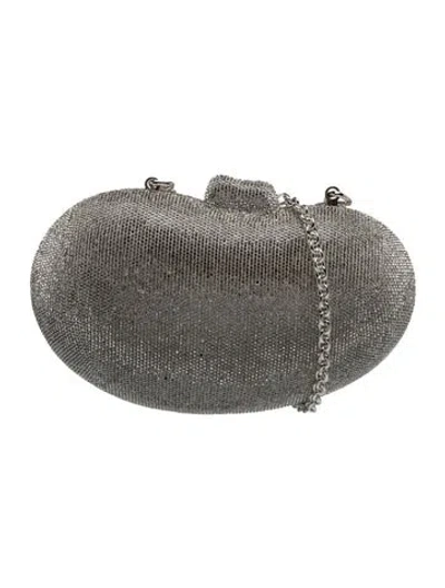 Pre-owned Cult Gaia Crystal Evening Bag In Grey