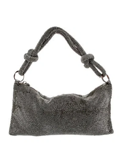 Pre-owned Cult Gaia Crystal Top Handle Bag In Silver