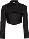 Cult Gaia Cut-out Blouse In Black