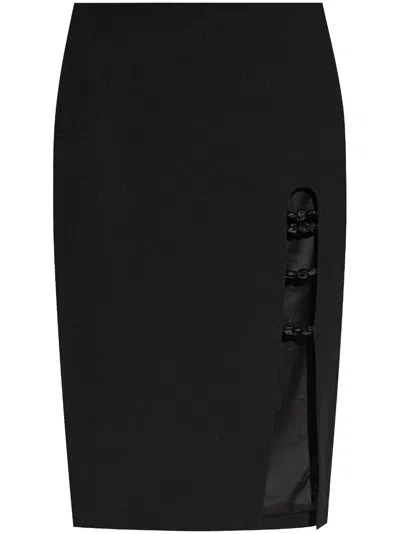 Cult Gaia Cut-out Detailed Midi Skirt In Black