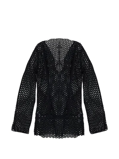 Cult Gaia Cut-out Long-sleeve Mini Dress In Black