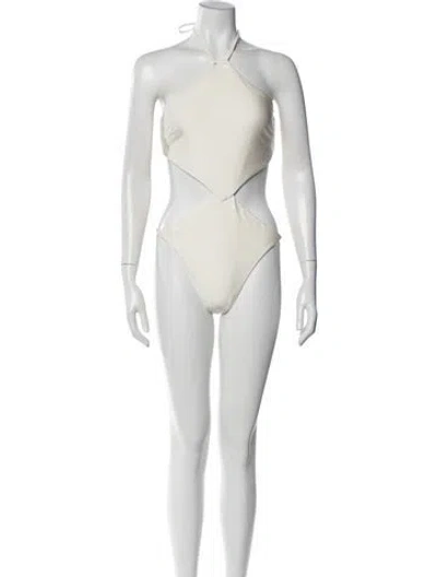 Pre-owned Cult Gaia Cutout Accent One-piece W/ Tags In White