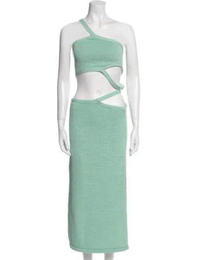 Pre-owned Cult Gaia Cutout Accent Skirt Set In Green