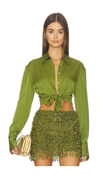 Cult Gaia Cynara Top In Green