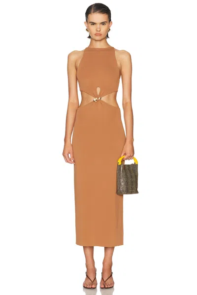 Cult Gaia Cypress Midi Dress In Brown
