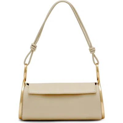 Cult Gaia Dahlia Leather Shoulder Bag In Neutral