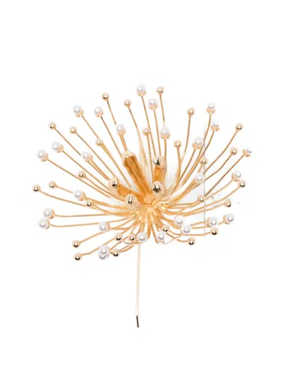 Cult Gaia Damita Gold-tone Faux Pearl Earrings