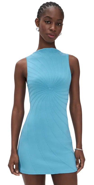 Cult Gaia Philippa Knit Mini Dress In Ibiza In Blue
