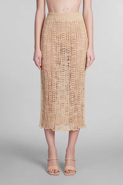 Cult Gaia Dawson Skirt In Beige Wool