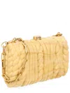 Cult Gaia Chain Strap Rectangular Clutch Twisted Design In Yellow