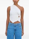 Cult Gaia Deneuve One-shoulder Cut-out Top In White