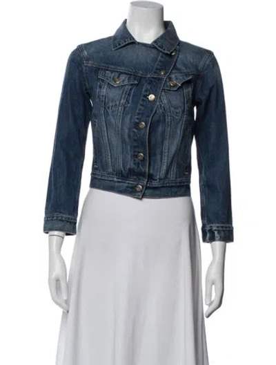 Pre-owned Cult Gaia Denim Jacket W/ Tags In Blue